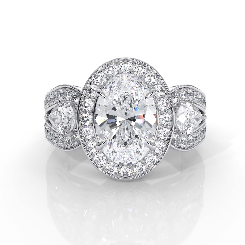  diamond Ring 14k Gold White