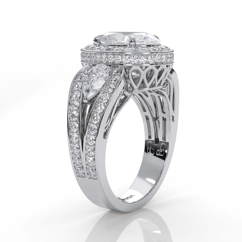  diamond Ring 14k Gold White