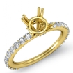 0.45Ct Round Diamond 4 Prong Engagement Ring Setting 18k Yellow Gold Semi Mount - javda.com 