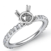 0.45Ct Round Diamond 4 Prong Engagement Ring Setting 14k White Gold Semi Mount - javda.com 