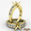 0.7Ct Diamond Solitaire Engagement Asscher Semi Mount Ring Setting 18k Yellow Gold - javda.com 