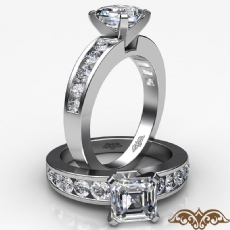 Graduated Channel Set diamond Ring Platinum 950