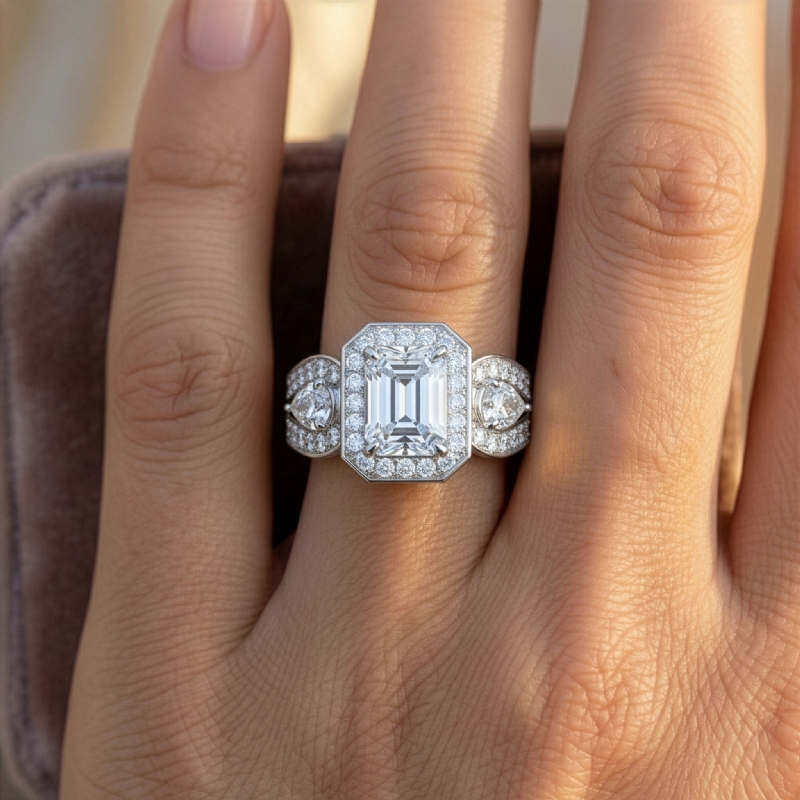  diamond Ring 14k Gold White