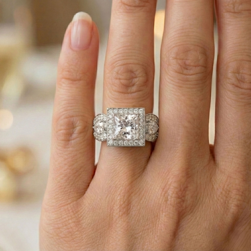  diamond Ring 14k Gold White