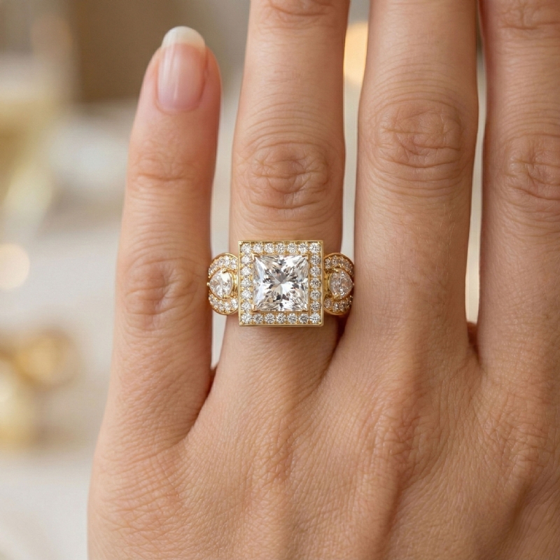  diamond Ring 18k Gold Yellow