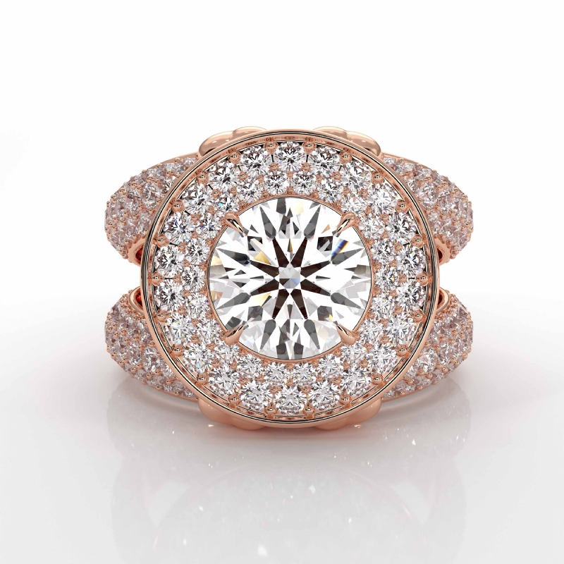  diamond Ring 18k Rose Gold