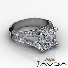 Bridge Style Split Shank diamond Ring 18k Gold White