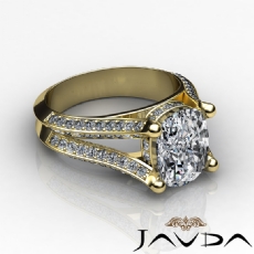 Bridge Style Split Shank diamond Ring 14k Gold Yellow
