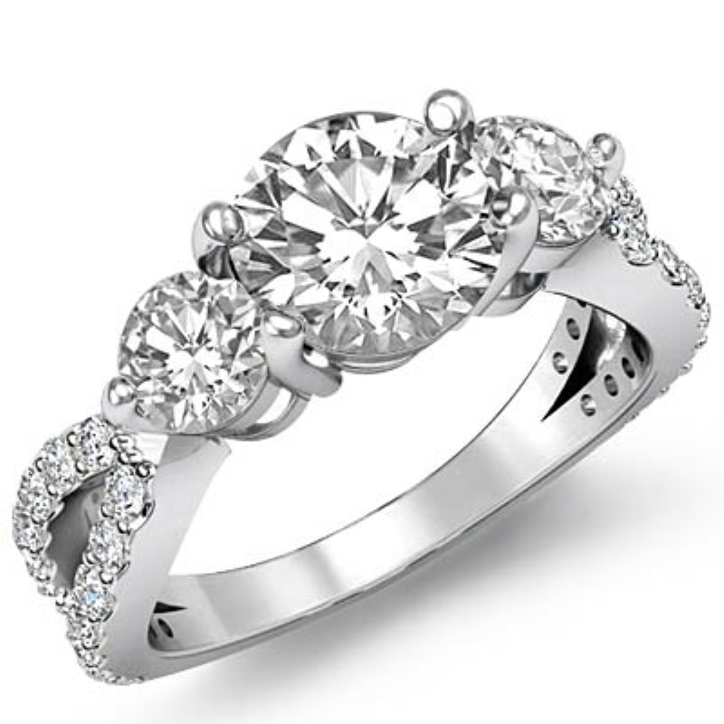 Split Shank Style Engagement Rings | Split Shank Engagement Ring | Valina  Split-Shank Engagement Rings - 3 Stone Diamond Engagement Rings | Three  Stone Engagement Rings | Valina Three-Stone Style Engagement Rings -