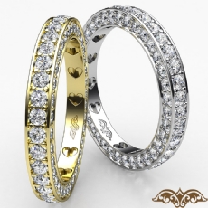 Women Anniversary Eternity Diamond Wedding Band 14k Gold Yellow  (1.25Ct. tw.)