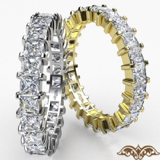 Prong Set Princess Diamond Ring Womens Eternity Wedding Band 14k White Gold 3Ct