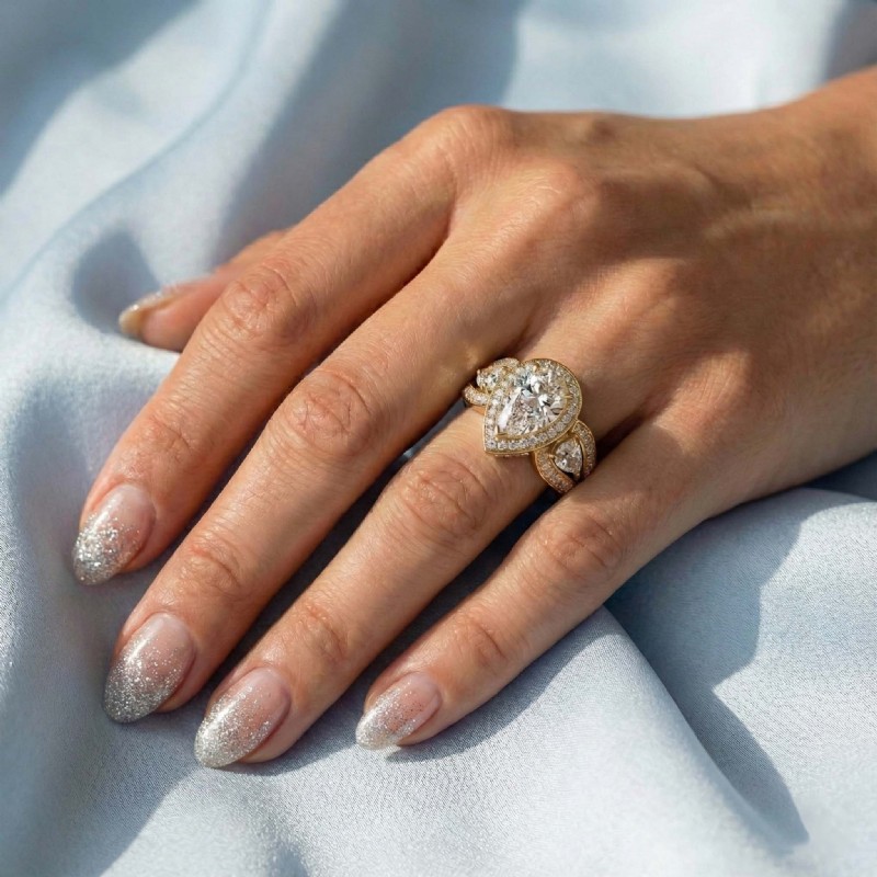  diamond Ring 14k Gold Yellow