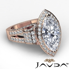 Circa Halo Vintage Inspired diamond Ring 14k Rose Gold