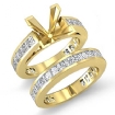 2.7Ct Diamond 14k Yellow Gold Wedding Semi Mount Ring Princess Bridal Setting - javda.com 