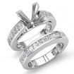 2.7Ct Diamond 14k White Gold Wedding Semi Mount Ring Princess Bridal Setting - javda.com 