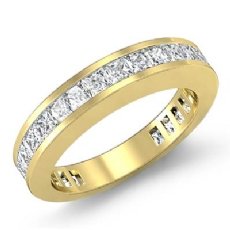 Princess Channel Diamond Wedding Band Womens Matching Ring 14k Gold Yellow  (1.5Ct. tw.)