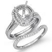 2Ct Matching Diamond Engagement Wedding Ring Cushion Bridal Set 14k White Gold - javda.com 