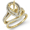 2.1Ct Diamond Engagement Ring Semi Mount Bridal Set 18k Yellow Gold Wedding Band - javda.com 