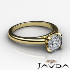 Cathedral Solitaire diamond Ring 14k Gold Yellow