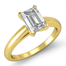 Cathedral Solitaire diamond Ring 18k Gold Yellow
