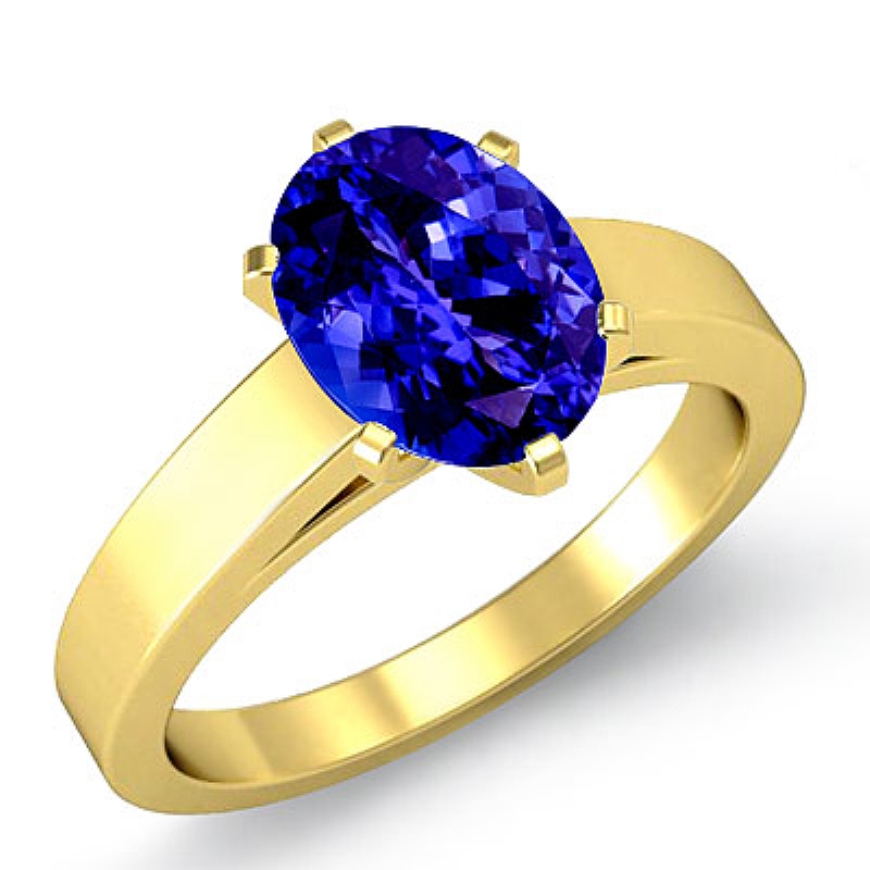  Oval diamond  Ring in 18k Gold Yellow