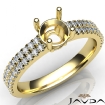 U Shape Prong Setting Diamond Engagement Round Semi Mount Ring 18k Yellow Gold 0.5Ct - javda.com 