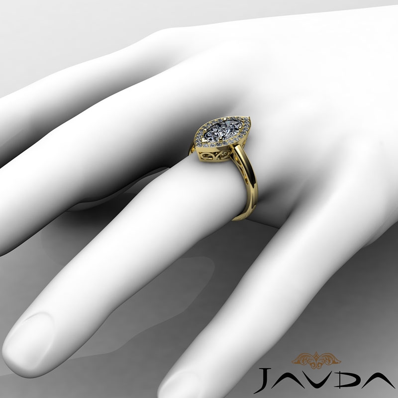 Halo Sidestone Filigree diamond Hot Deals 14k Gold Yellow