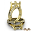 0.45Ct Cushion Diamond Engagement Split Shank Ring 14k Yellow Gold Semi Mount - javda.com 