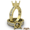 0.5Ct Round Diamond Semi Mount Engagement Ring Channel 14k Yellow Gold - javda.com 