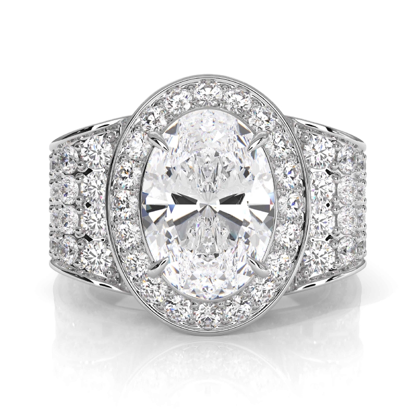  diamond Ring 14k Gold White