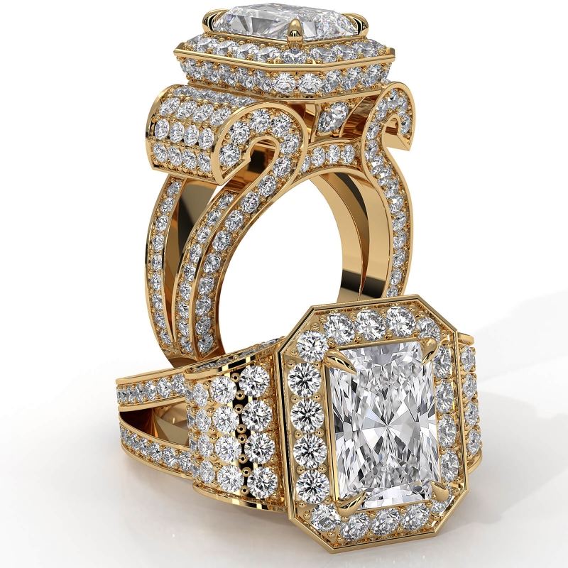  diamond Ring 14k Gold Yellow