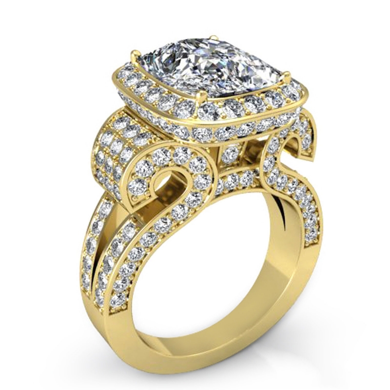  diamond Ring 14k Gold Yellow