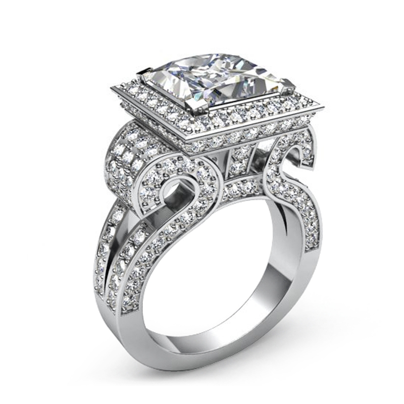  diamond Ring 14k Gold White