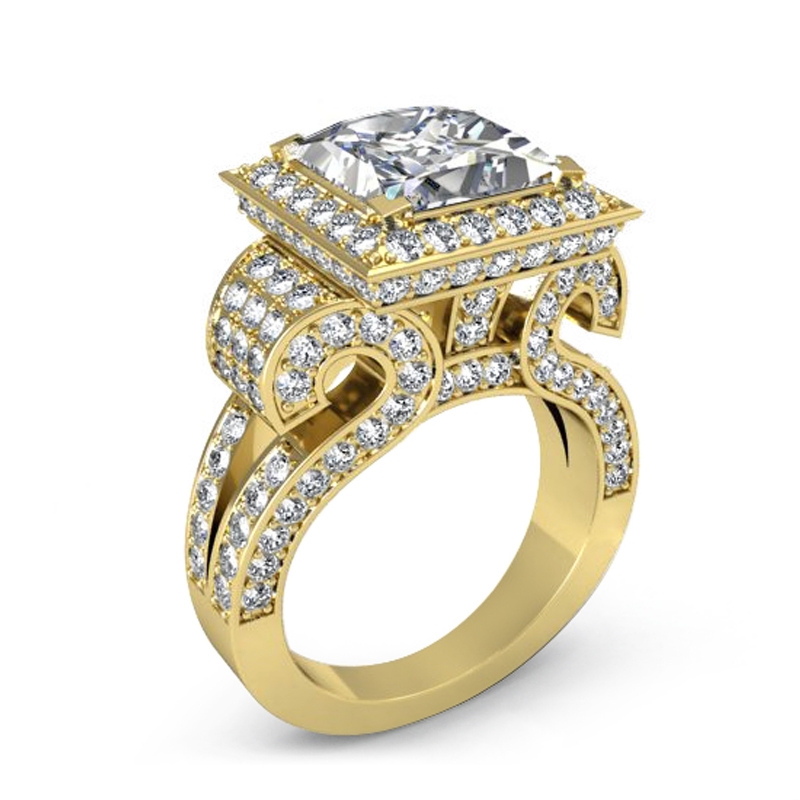 diamond Ring 14k Gold Yellow