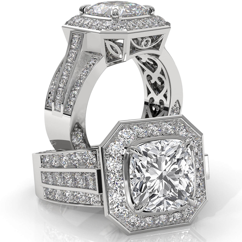  diamond Ring 14k Gold White