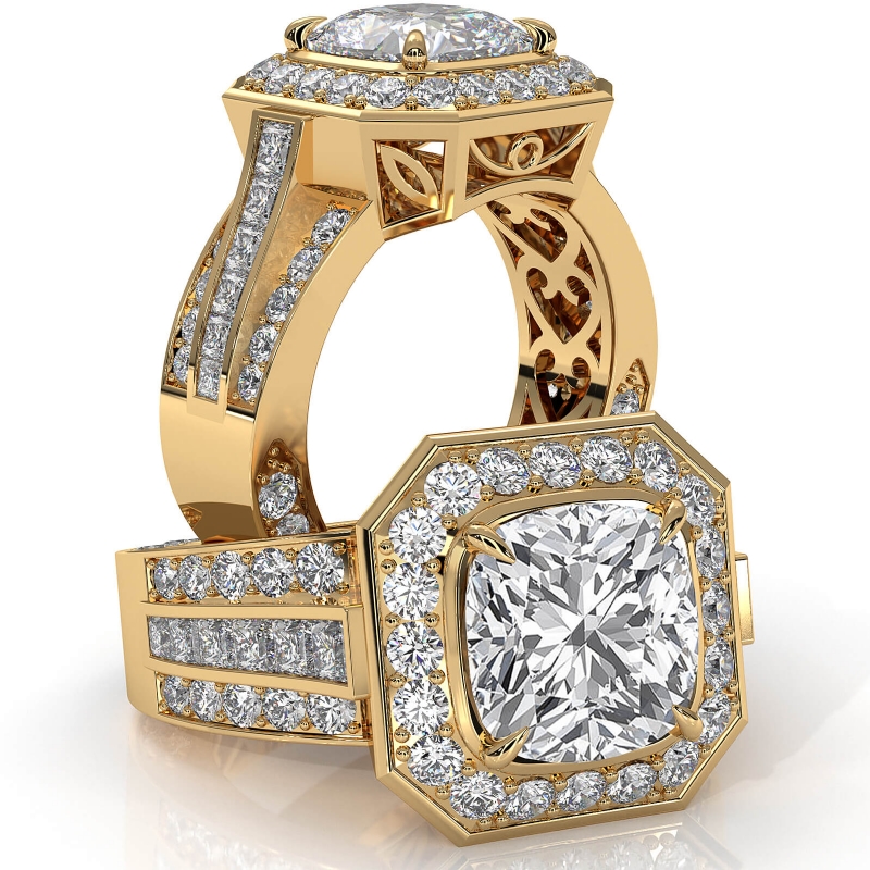  diamond Ring 14k Gold Yellow