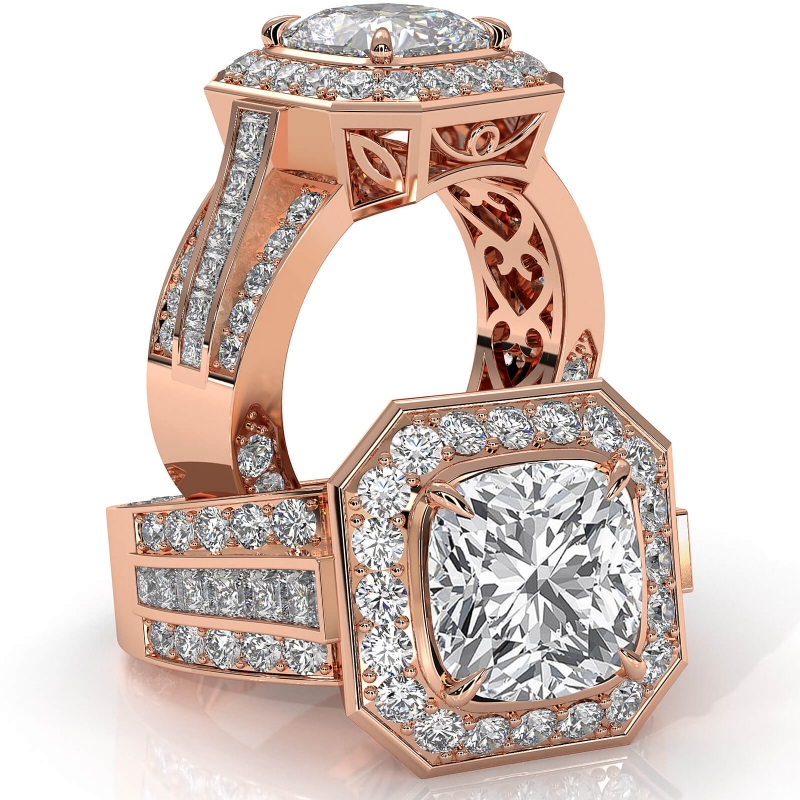  diamond Ring 14k Rose Gold