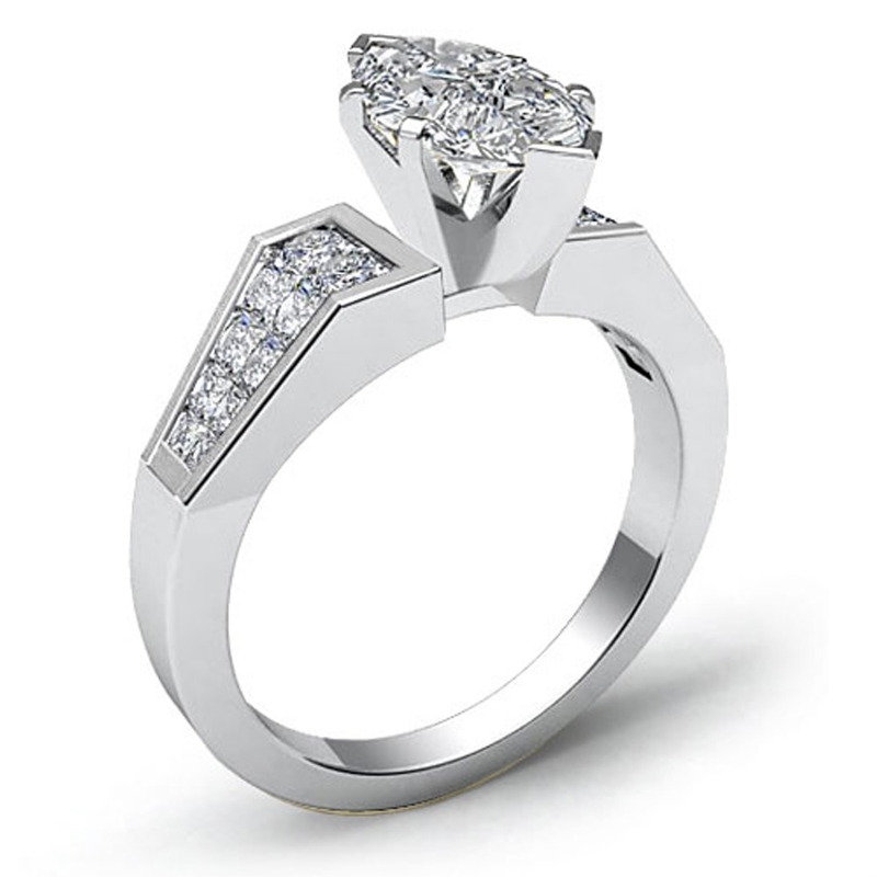  diamond Ring 14k Gold White