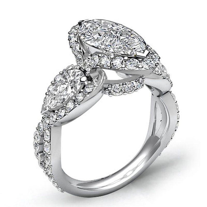  diamond Ring 14k Gold White