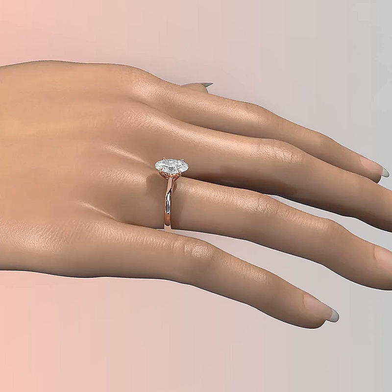  diamond Ring 14k Rose Gold