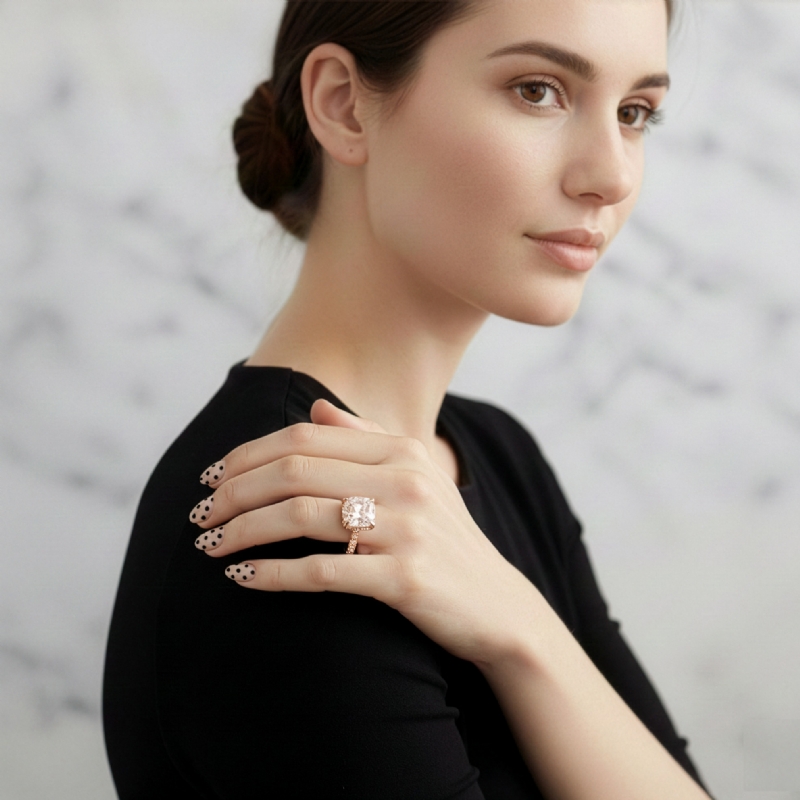  diamond Ring 14k Rose Gold