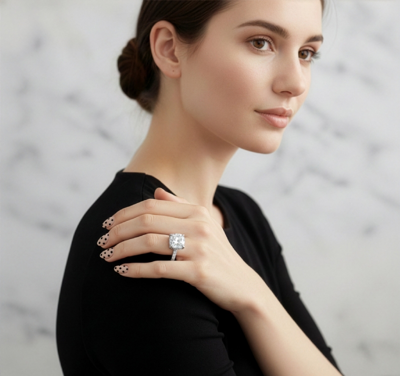  diamond Ring 14k Gold White