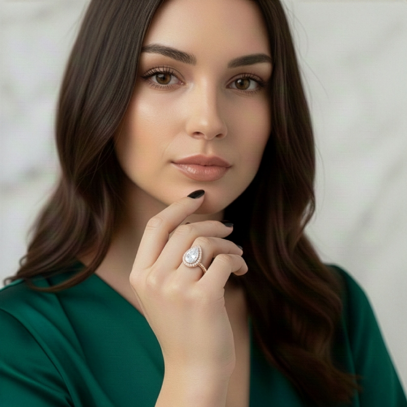  diamond Ring 14k Rose Gold