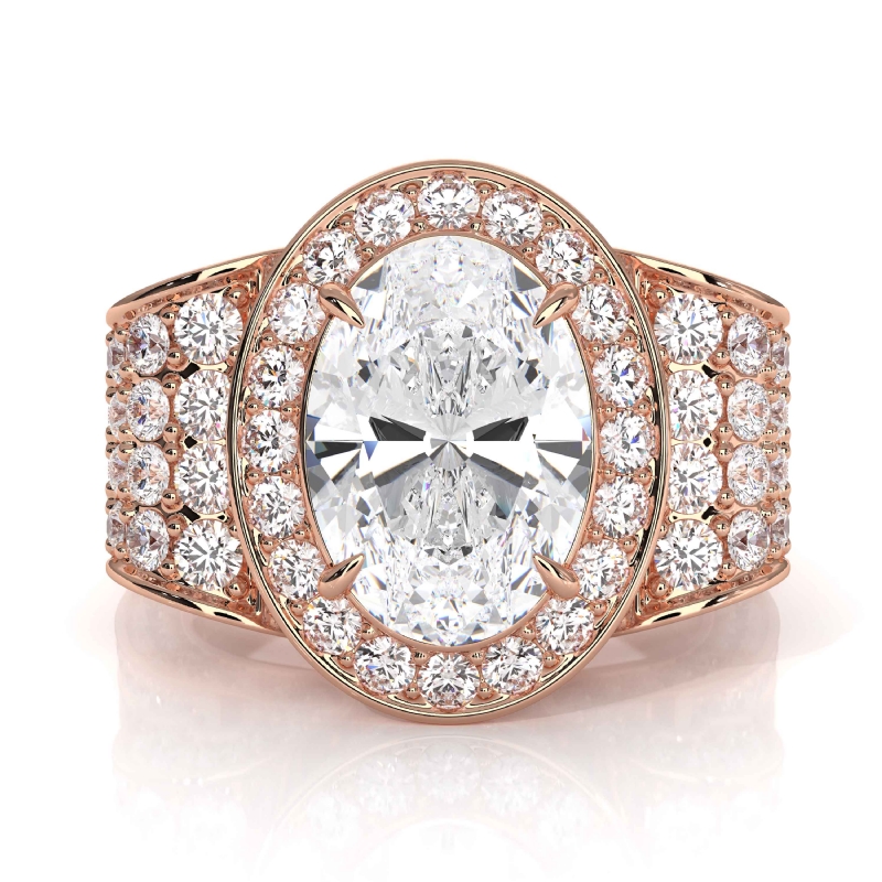  diamond Ring 14k Rose Gold