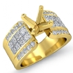 1.14Ct Round & Princess Diamond Engagement Invisible Setting Ring 14k Yellow Gold - javda.com 
