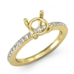 0.35Ct Round Diamond Solitaire Engagement Semi Mount Ring 14k Yellow Gold - javda.com 