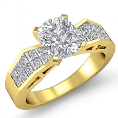 Invisible Classic Side Stone diamond Hot Deals 18k Gold Yellow