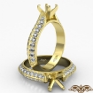 0.35Ct Diamond Engagement Ring Semi Mount made in 18k Yellow Gold Pave Setting - javda.com 