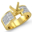 1.29Ct Princess Diamond Invisible Setting Engagement Women's Ring 18k Yellow Gold - javda.com 