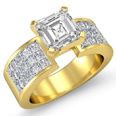 Classic Side Stone 4 Prong diamond Hot Deals 14k Gold Yellow